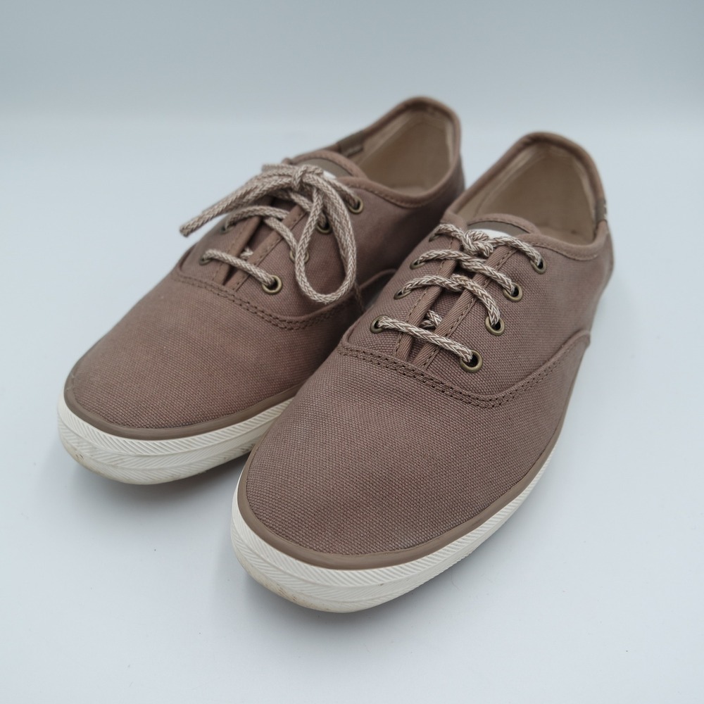 Keds Champion Taupe Brown Canvas Low Top Sneakers Ortholite Womens Size 7 - Picture 2 of 8